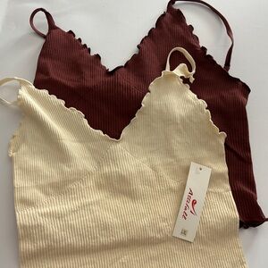 Attalifall ribbed seamless camisole tops size Large XL NWT BRALETTE